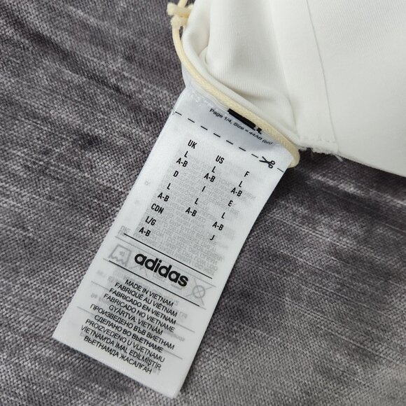 NWT White Sport Bra FastImpact Luxe Run High-Support adidas - Picture 11 of 13
